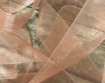 Light Rust Organza Ribbon, 1 1/2" Wide