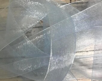 Blue Organza Ribbon,  50yds 1 1/2" Wide