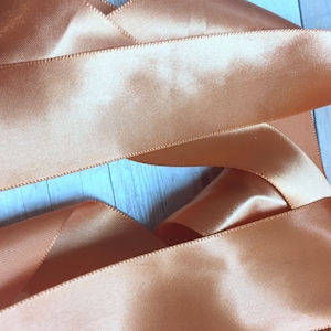 Burnt orange single face ribbon,  Satin ribbon