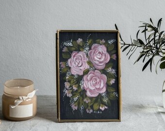 Acrylic Floral Painting Art Print