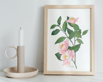 Wild Rose Watercolor Painting Art Print