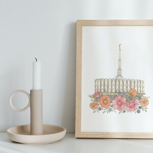 Provo Utah Temple Watercolor painting digital download