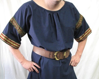 Fantasy Saxon Tunic in Navy Cotton