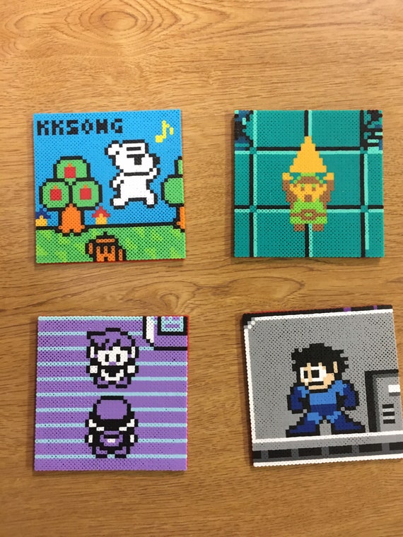 images Small Flower Pixel Art Animal Crossing 4x4 pixel art mini perler bead coasters classic etsy
