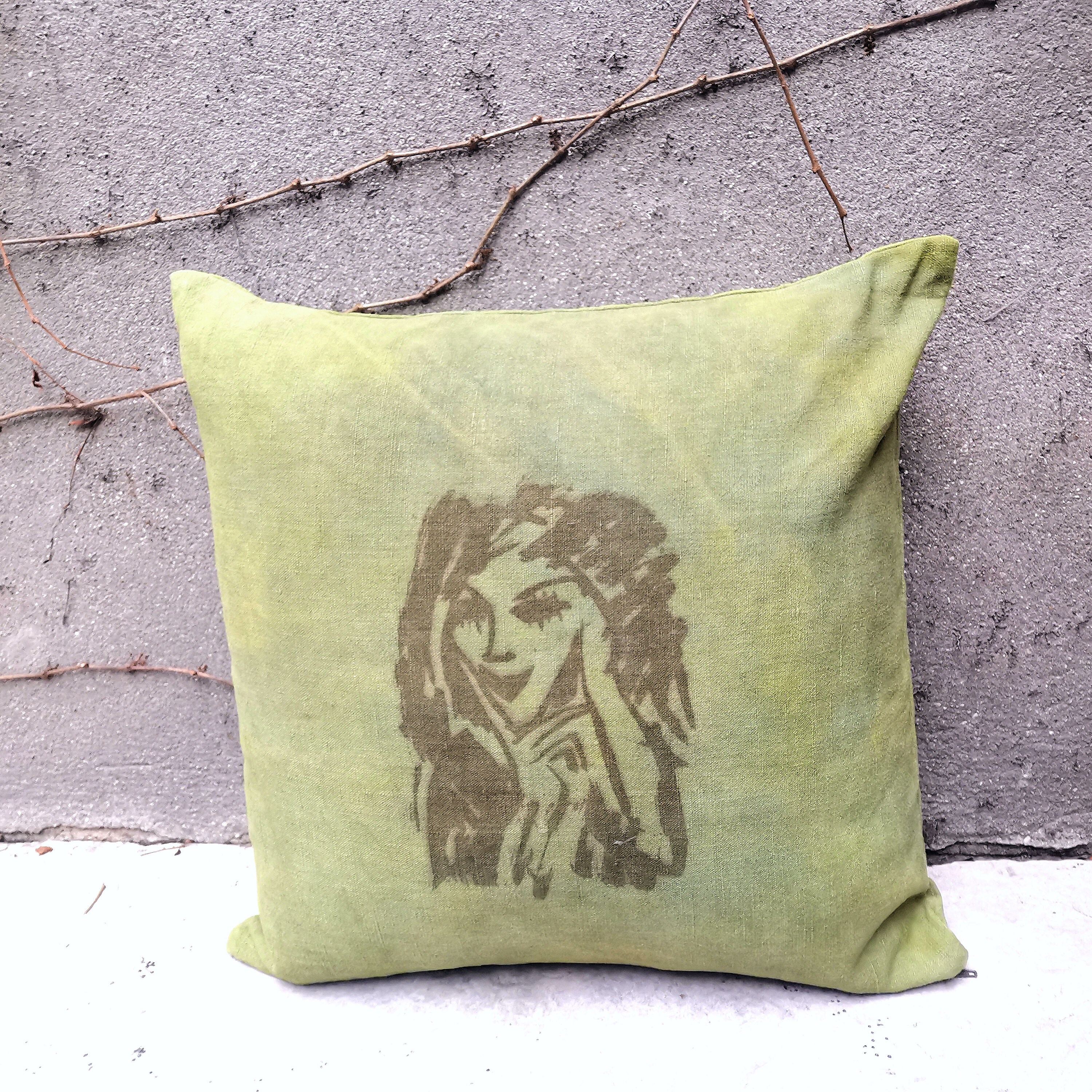 Housse de Coussin // Coton/Chanvre et Teintures Végétales