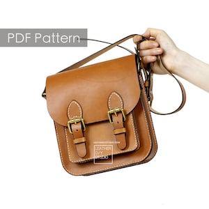 Leder Messenger-Tasche Schnittmuster/Ledertasche Schnittmuster/Anleitung Schnittmuster/Ledertasche Nähanleitung/Geschenk Nähanleitung