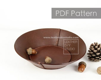 Leder Tray Catchall Tasche/Anleitung zum Zusammenbauen PDF Anleitung/Leathecraft Anleitung/Leathecraft Anleitung/Leather How to Pattern/Leder DIY Anleitung