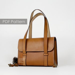 Construya a lo largo del patrón PDF de bolso minimalista Instrucción incluida/Cómo hacer un patrón/patrón de bolso/Patrón de bolso de cuero/Patrón de bricolaje con tutorial