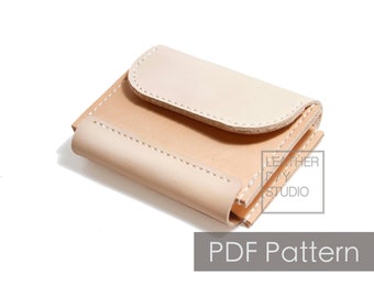 Modèle de porte-cartes en cuir avec instructions/modèles à encastrer/Modèle de couture en cuir/Modèles de portefeuille/Patron de maroquinerie/Patron PDF