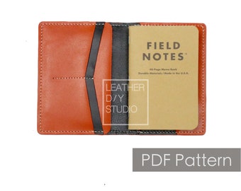 Leather journal cover pattern/instruction/field notes pattern/wallet pattern/notebook pattern pdf/wallet template/DIY gift/hand sewing