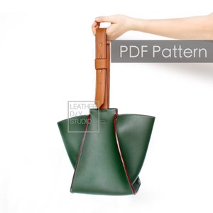Leder Geldbörse Schnittmuster/Anleitung/Ledertasche Schnittmuster/Geschenk DIY Schnittmuster/Handtasche Schnittmuster/Taschenschablone/Handarbeit/Schnittmuster