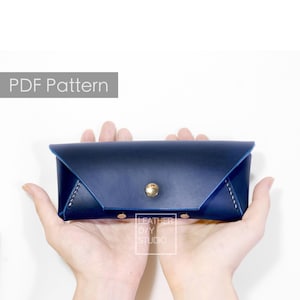 Pattern Leather Glasses Case pattern/Glasses Case PDF/Video tutorial/Leather Pattern/hand sewing pattern/easy diy project/leathercraft