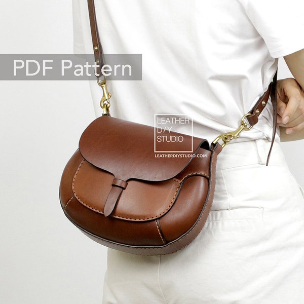 Leather Saddle bag pattern/diy gift/leather bag pattern/Saddle bag template/Leathercraft Pattern/PDF Pattern/womens bag pattern/DIY pattern