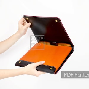 Modèle de portefeuille en cuir pour homme/instruction/dossier en cuir pour femme/modèle de portefeuille/modèle de sac en cuir/maroquinerie/couture à la main/cadeau de bricolage