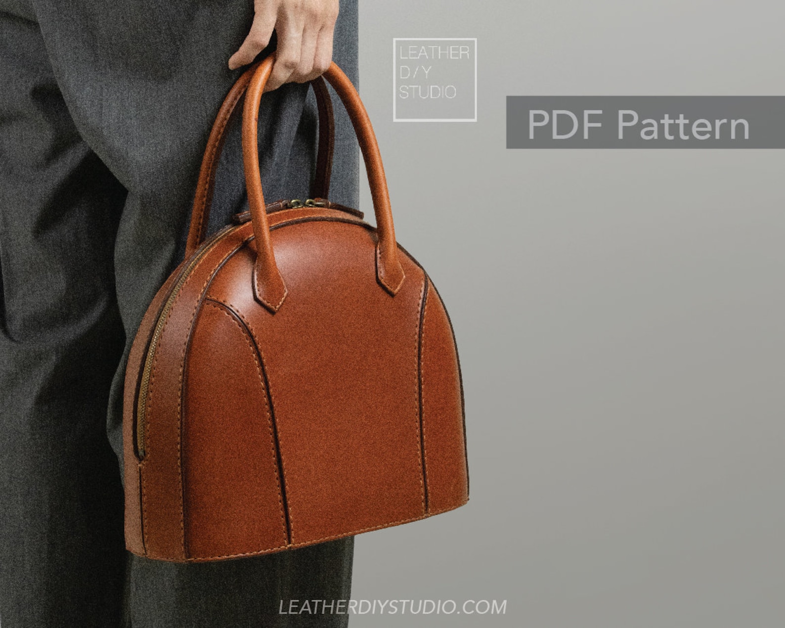 Leather Womens Handbag Pattern Pdf/video Instruction/zipper Bag Pattern ...
