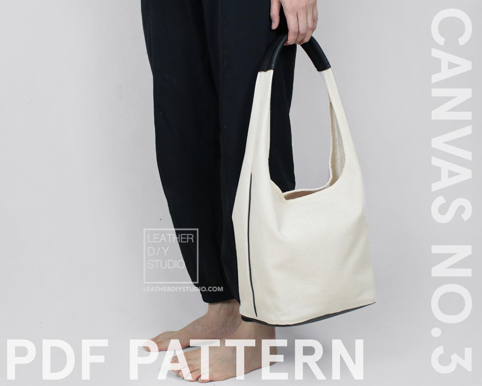 Canvas Tote Bag PDF Sewing Pattern With Included/canvas Shopper Pattern ...