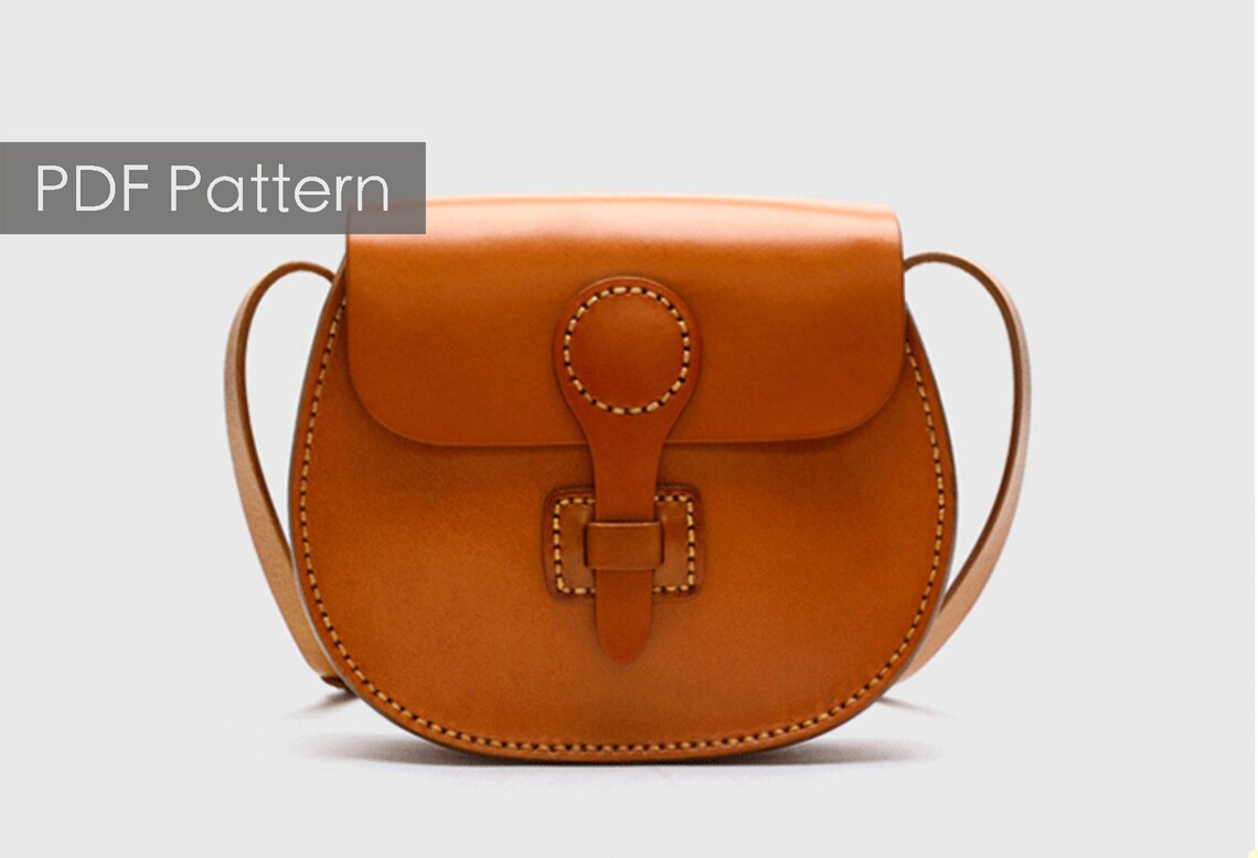 Leather Saddle bag pattern/diy gift/leather bag pattern/Saddle Etsy