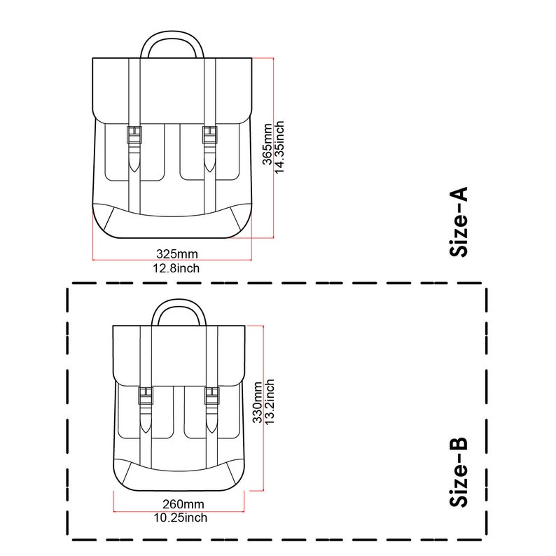 Leather Backpack Pattern With Video Tutorial Size Small/laptop Etsy
