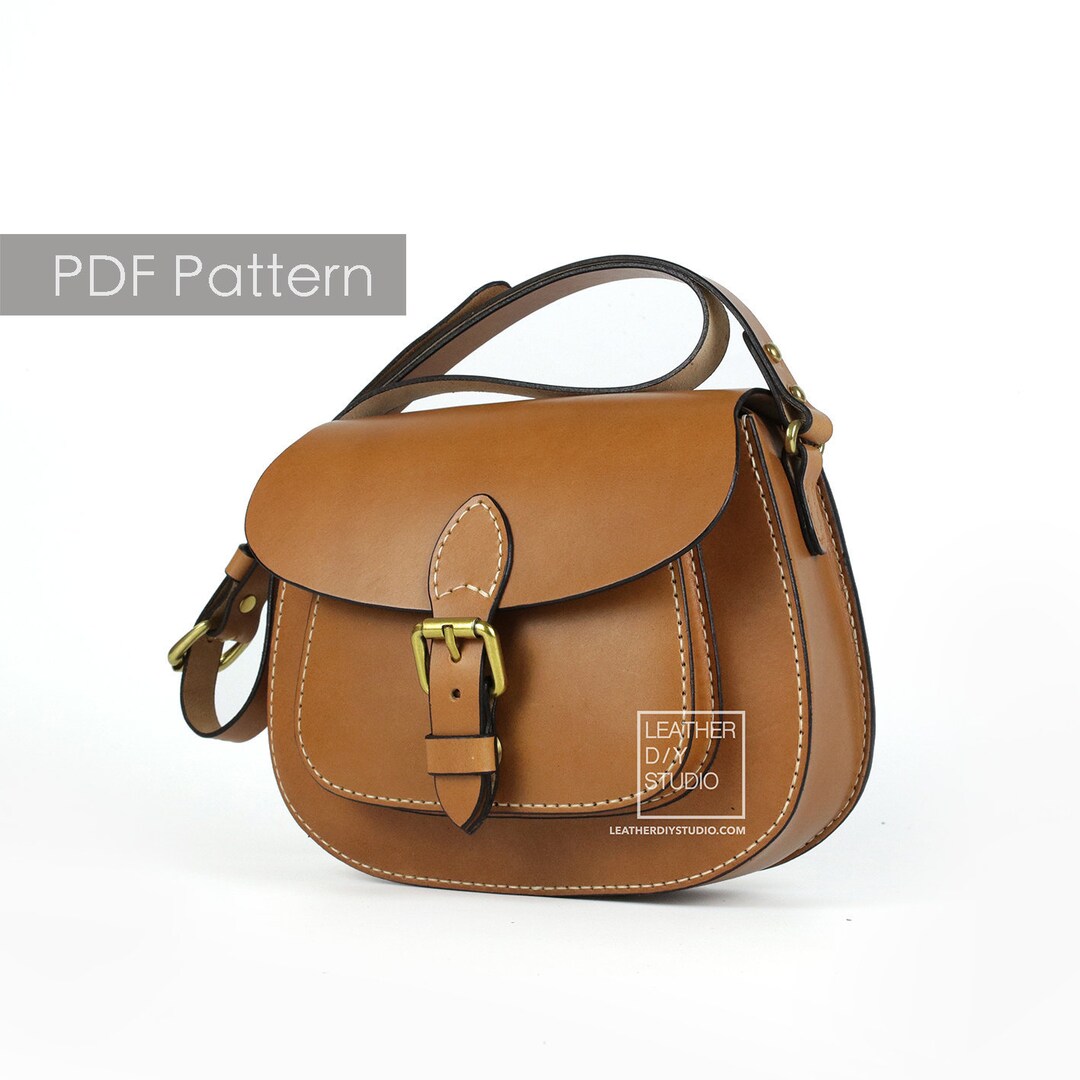 Build Along Leather Saddle Bag Pattern With Instruction/how to Pattern