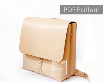 Leather Backpack PDF Pattern/instruction/womens backpack pattern/backpack tempate/leather bag pattern/hand sewing/gift diy pattern