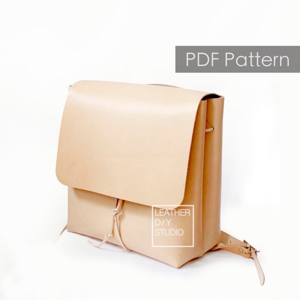 Leather Backpack PDF Pattern/instruction/womens backpack pattern/backpack tempate/leather bag pattern/hand sewing/gift diy pattern