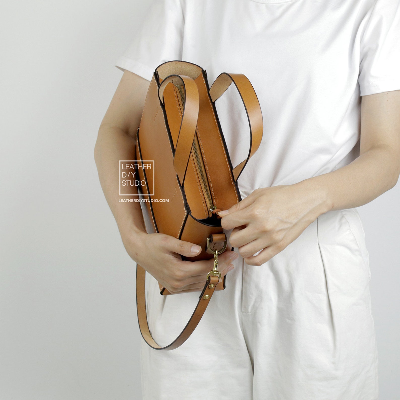 Leather Cross Shoulder Bag Pattern/minimalist Bag Etsy
