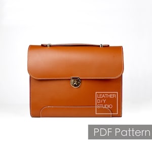 Patrón de cartera de cuero con instrucción/construcción a lo largo de patrones/Patrón de bolso de cuero/patrones de embrague para hombre/Patrón de artesanía en cuero/Patrón PDF
