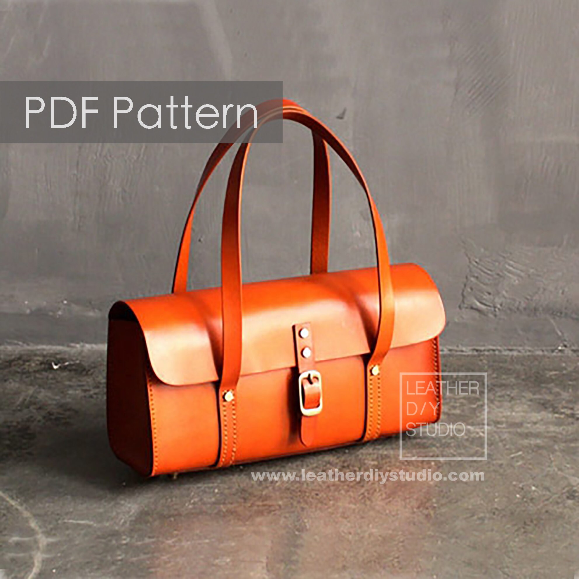 Leather Boston bag pattern/ Handbag pattern/leather handbag Etsy