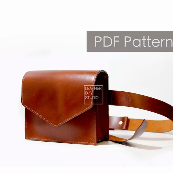 Womens fanny pack pattern/leather fanny pack/fanny pack template/leather bag pattern/womens wrist bag/crossbody bag/gift diy/hand sewing