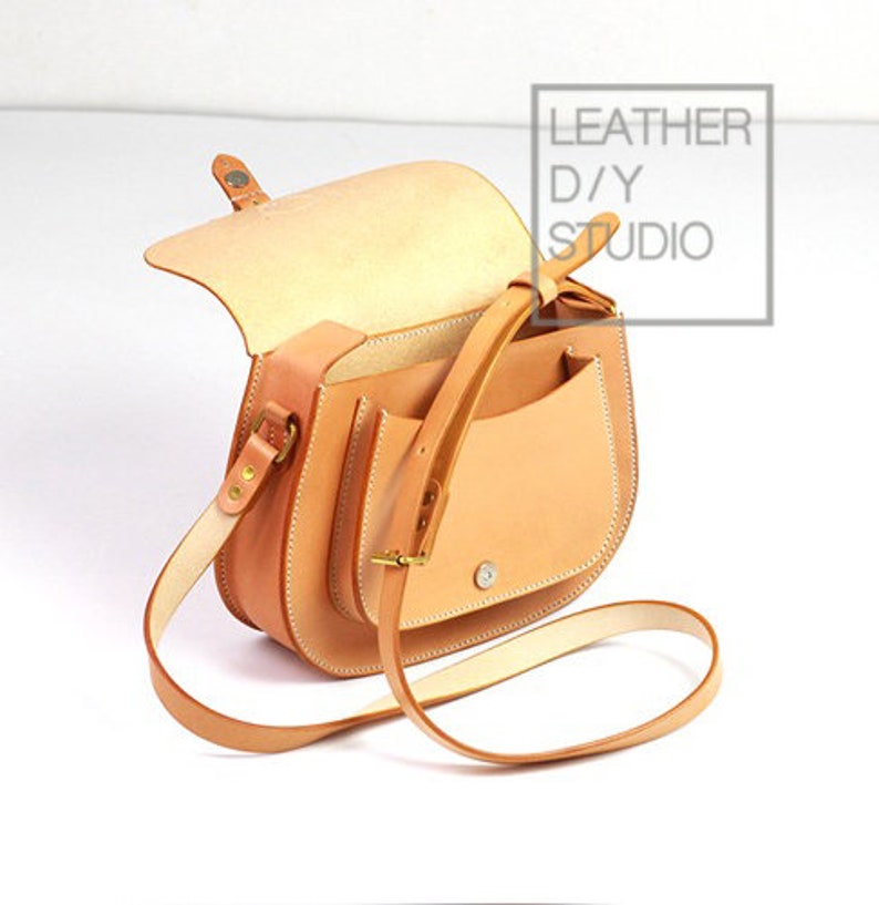 Denim Pattern Saddle Bag