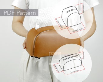 Leather Tissue holder Pattern with video tutorial two size included /Tissue box pdf/Tissue case Leather pattern/leathercraft PDF pattern