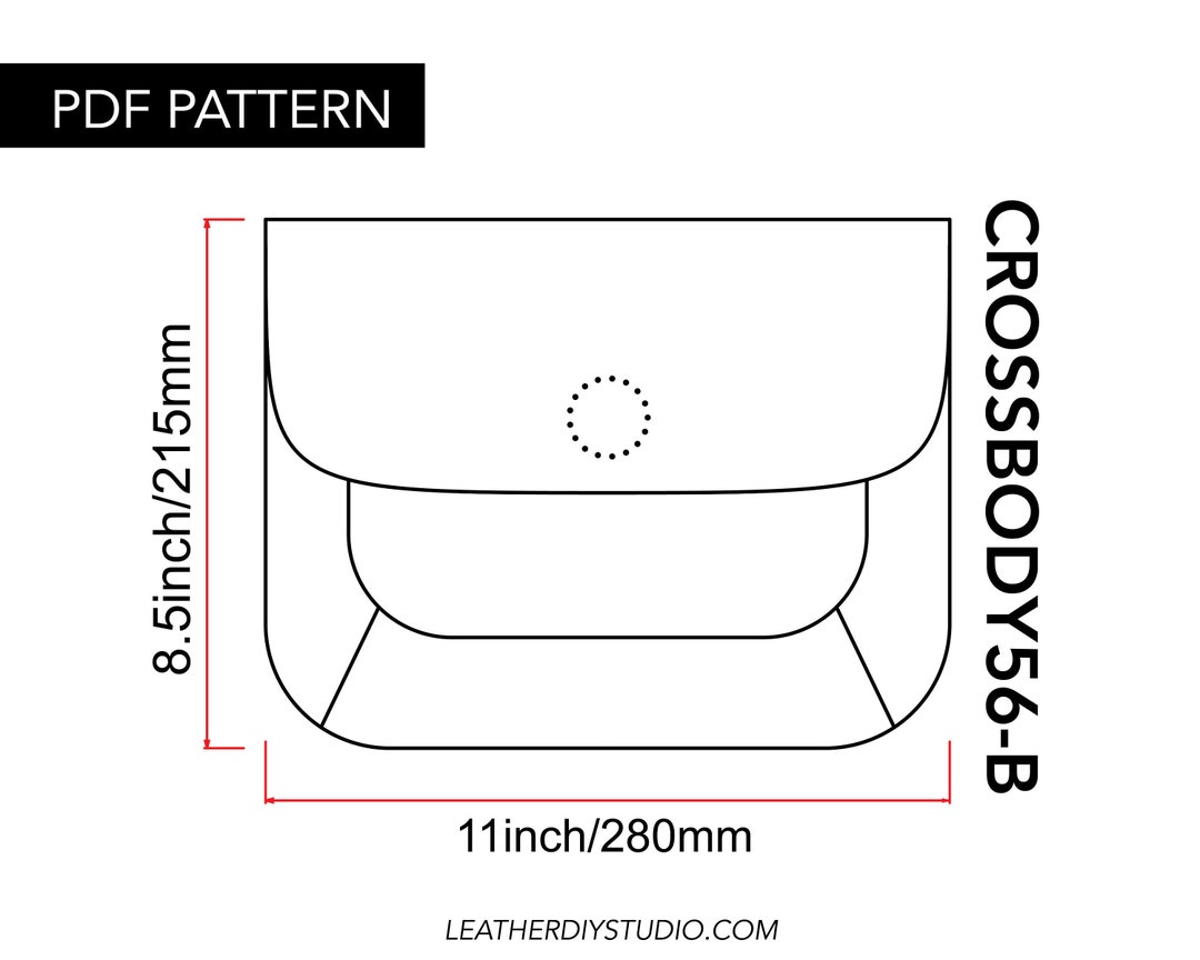 Leather Messenger Bag Pattern With Video Tutorial/mens Crossbody Bag