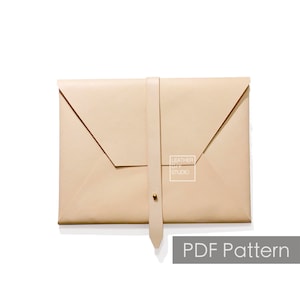 レザーポートフォリオパターン/レザークラッチパターン/iPadケースパターン/レザーパターン/PDFパターン/レザーテンプレート/バッグパターン/DIY
