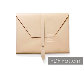 Leather portfolio pattern/leather clutch pattern/ipad case pattern/leather pattern/PDF pattern/leather template/bag pattern/DIY