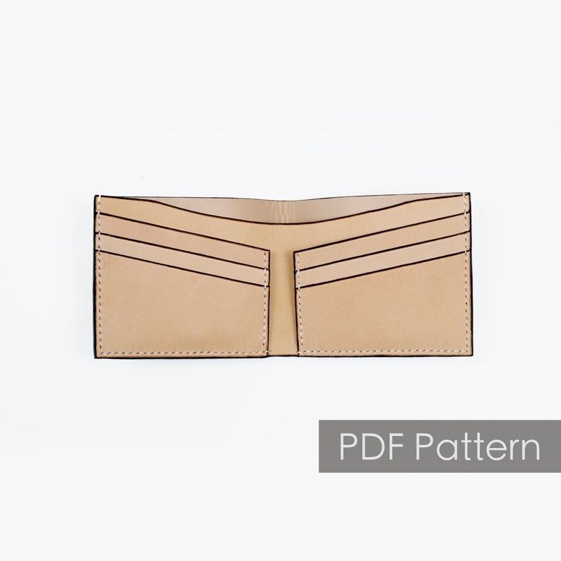 leather wallet pattern with instructionbuild along patternwallet patternleathercarft patternpdf patternwallet templateDIY pattern