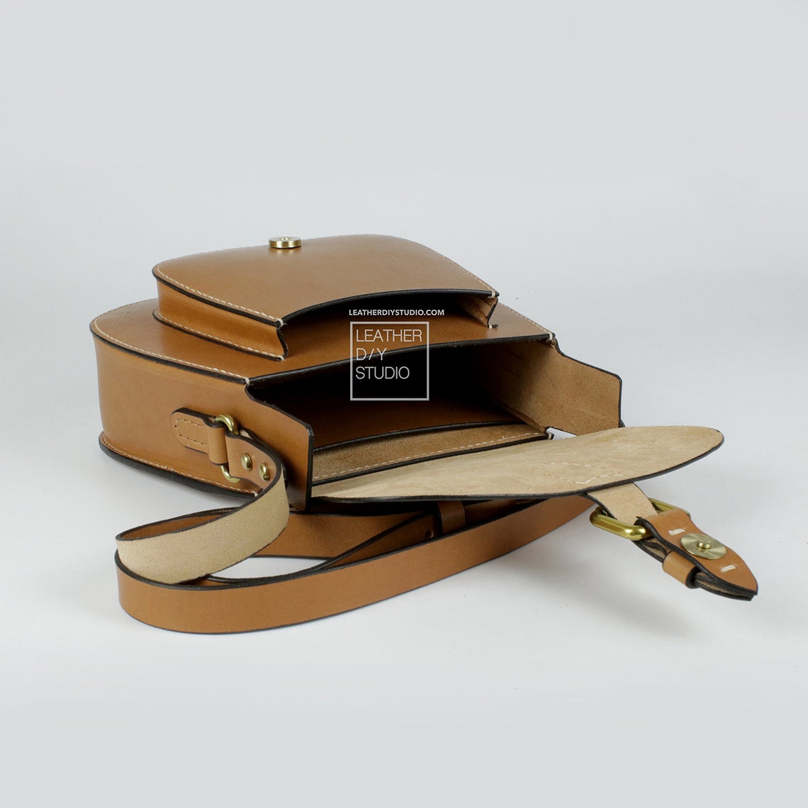 Build Along Leather Saddle Bag Pattern With Instruction/how to Etsy