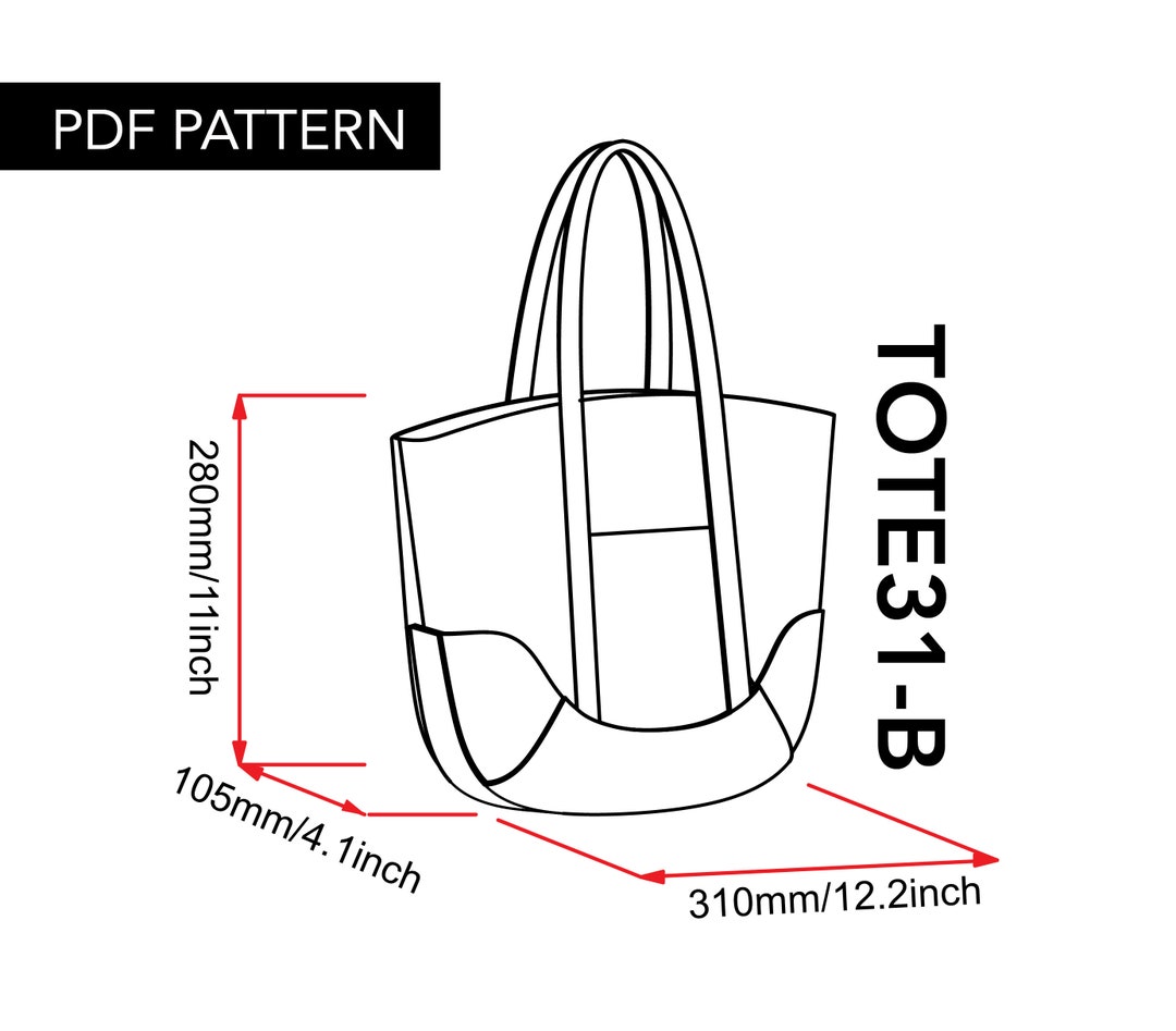 Leather Tote Bag Pattern Video Tutorial/leather Bag Sewing Template