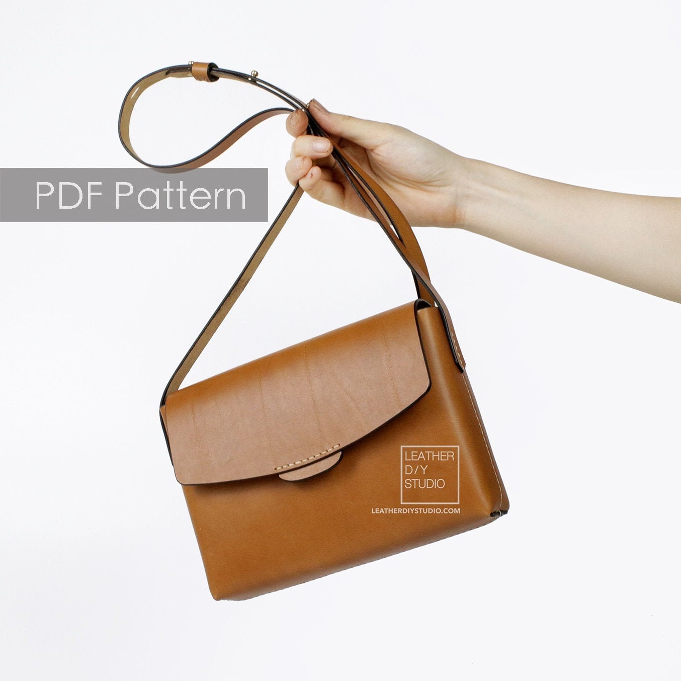 Leather  Cube bag tutorial / pouch / crossbody bag / Box bag