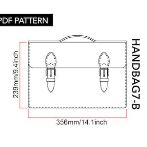 Modèle de porte-documents en cuir avec tutoriel vidéo / instructions de montage pour ordinateur portable en cuir Sac messager en cuir, modèle pdf