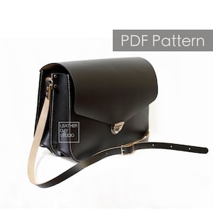 Leather satchel build along pattern/pattern with instruction/How to pattern/leather patterns/leather bag Pattern/PDF sewing pattern