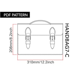 Modèle de porte-documents en cuir avec tutoriel vidéo / instructions de montage pour ordinateur portable en cuir Sac messager en cuir, modèle pdf