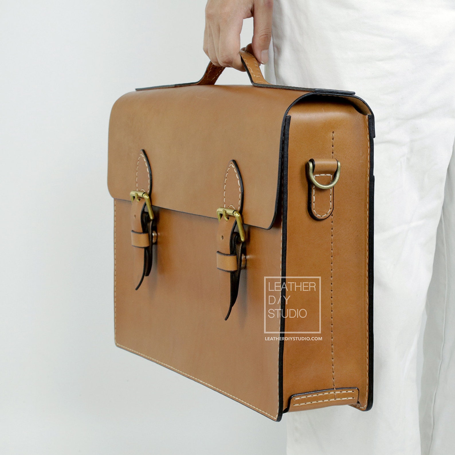 15inch Leather Briefcase Pattern With Video Tutorial Etsy