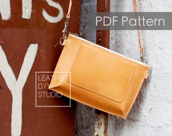 Leather bag pattern with instruction/Build along pattern/How to pattern/bag pattern/leather Pattern/PDF Pattern/sewing pattern/DIY pattern