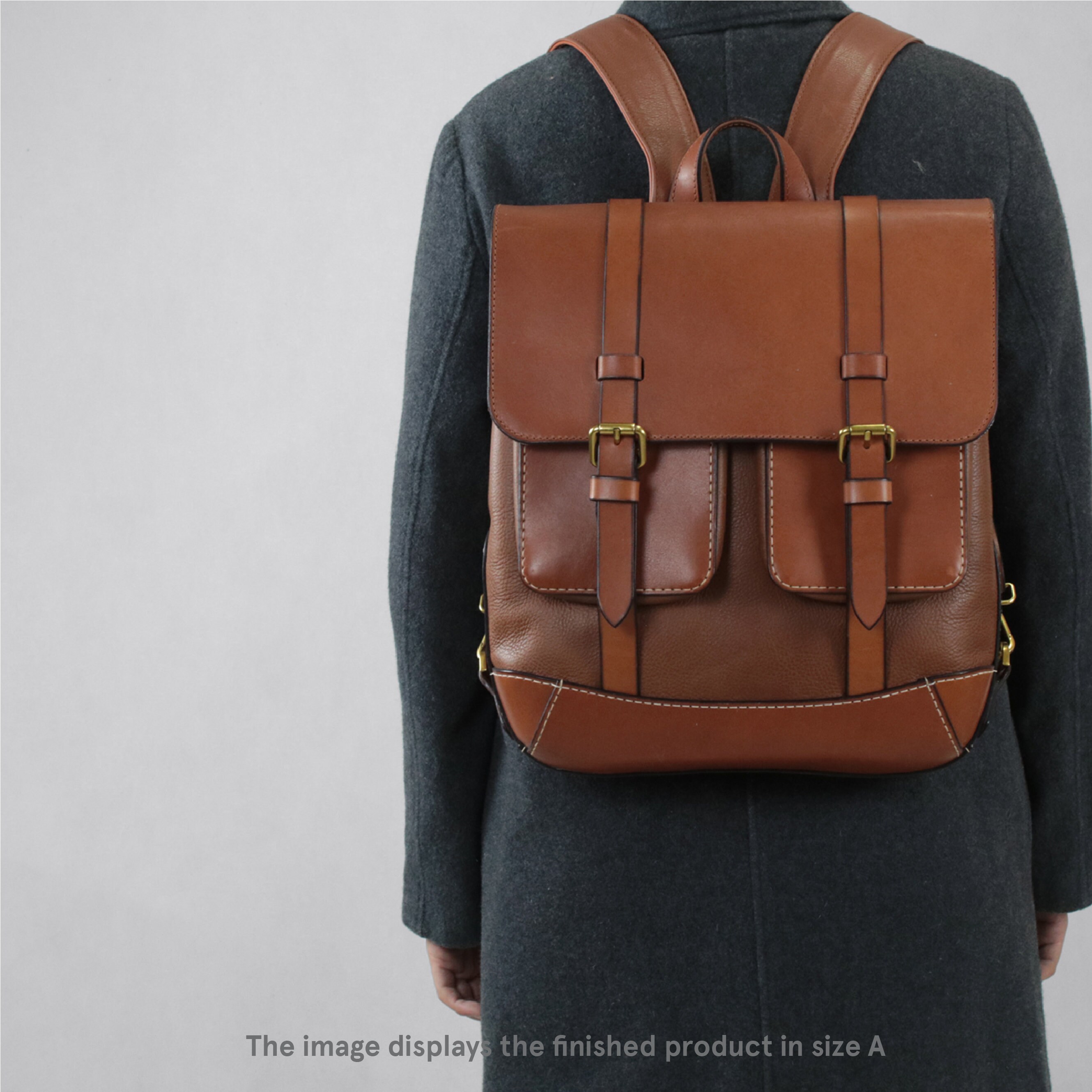 Leathe Backpack Pattern Leather Backpack Pattern With Video Tutorial Size Small/laptop Bag ...