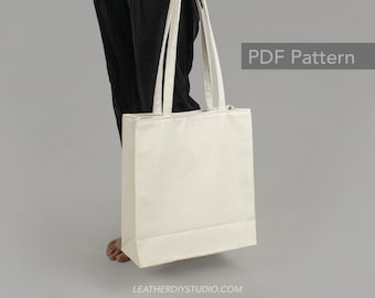 Canvas Tote bag PDF sewing pattern/instruction/canvas bag Instant Digital Download/shopper bag pdf/pattern tote bag/tote template/diy gift