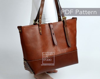 Costruisci insieme il modello PDF della borsa in pelle con istruzioni incluse/come realizzare il modello/tutorial Modello della borsa/Modello PDF/modello di cucito