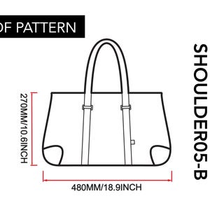 Large Leather tote bag PDF pattern with video tutorial /tote template/purse sewing PDF Pattern/instruction patten/Leathercraft DIY Pattern