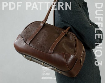 Duffle bag 17inch  pattern video tutorial included/weekender bag pattern/travel bag patterns/with instruction/how to pattern/DIY bag pattern