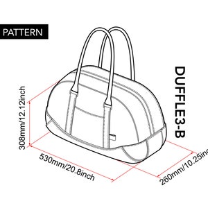 Duffle bag 20inch pattern video tutorial included/weekender bag pattern/travel bag patterns/with instruction/how to pattern/DIY bag pattern