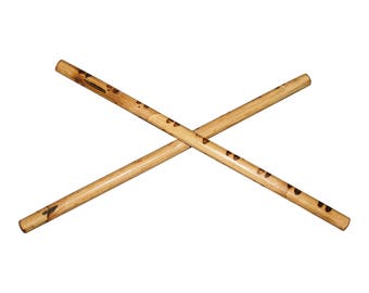 WF0530A-K(2)  2 Serrada Karate Kenpo Martial Arts Escrima Kali Rattan 24" Training Sticks